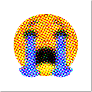 Emoji: Distraught (sad face) Posters and Art